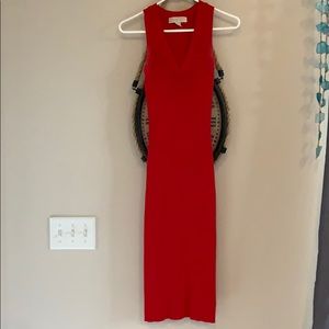Michael Kors Red Ribbed Sweater Dress ❤️